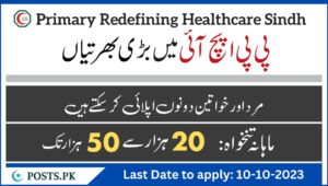 primary redefining healthcare sindh jobs poster 3